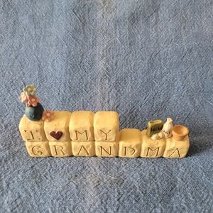 Grandma Decorative Block Set - Cream